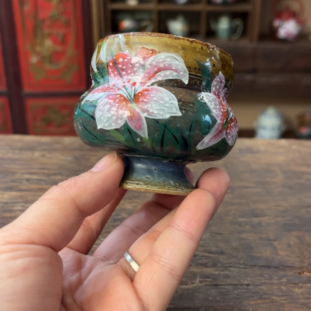 柴烧手工手绘陶瓷