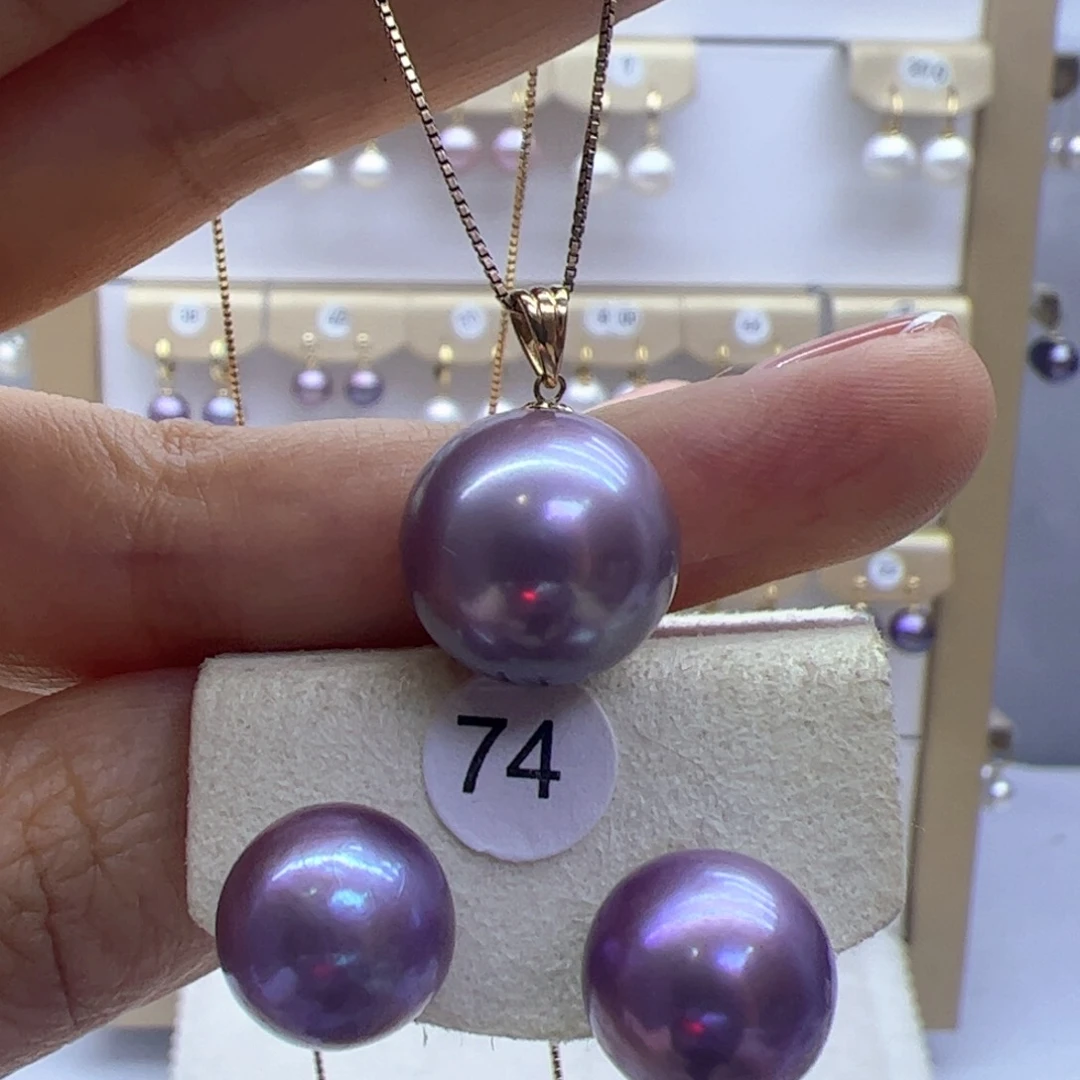 淡水珍珠耳饰18K金镶嵌