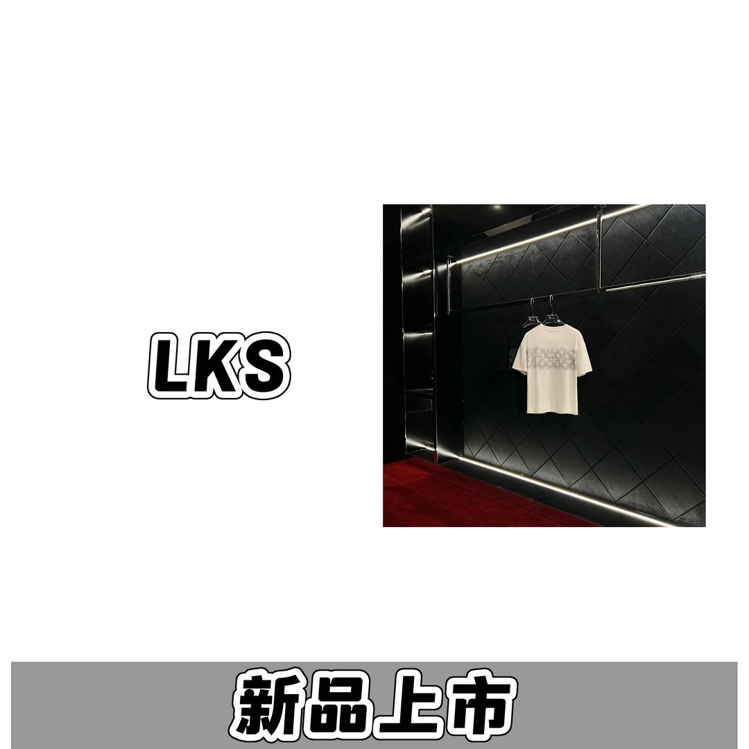 嫱哥-A206-春季上新潮奢时尚重磅植绒印花字母短袖