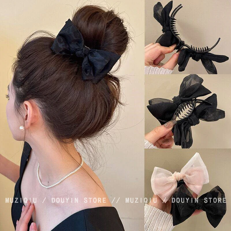 木子秋超仙可爱蝴蝶结丸子夹高级感气质时尚复古甜美简约百搭发夹
