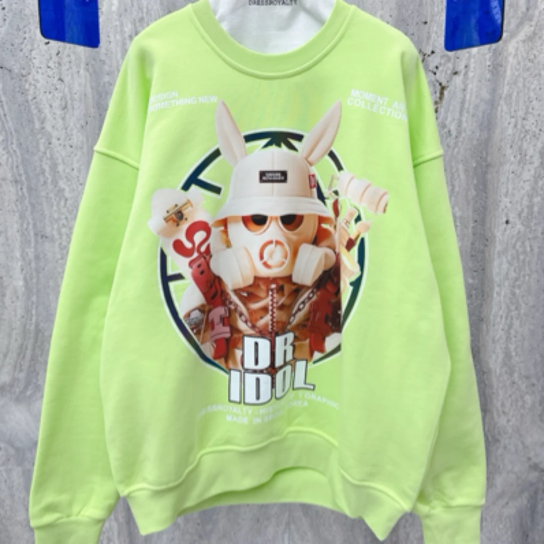 DRESS ROYALTY-R-粉面罩人偶卫衣男女同款宽松百搭上衣-D0016