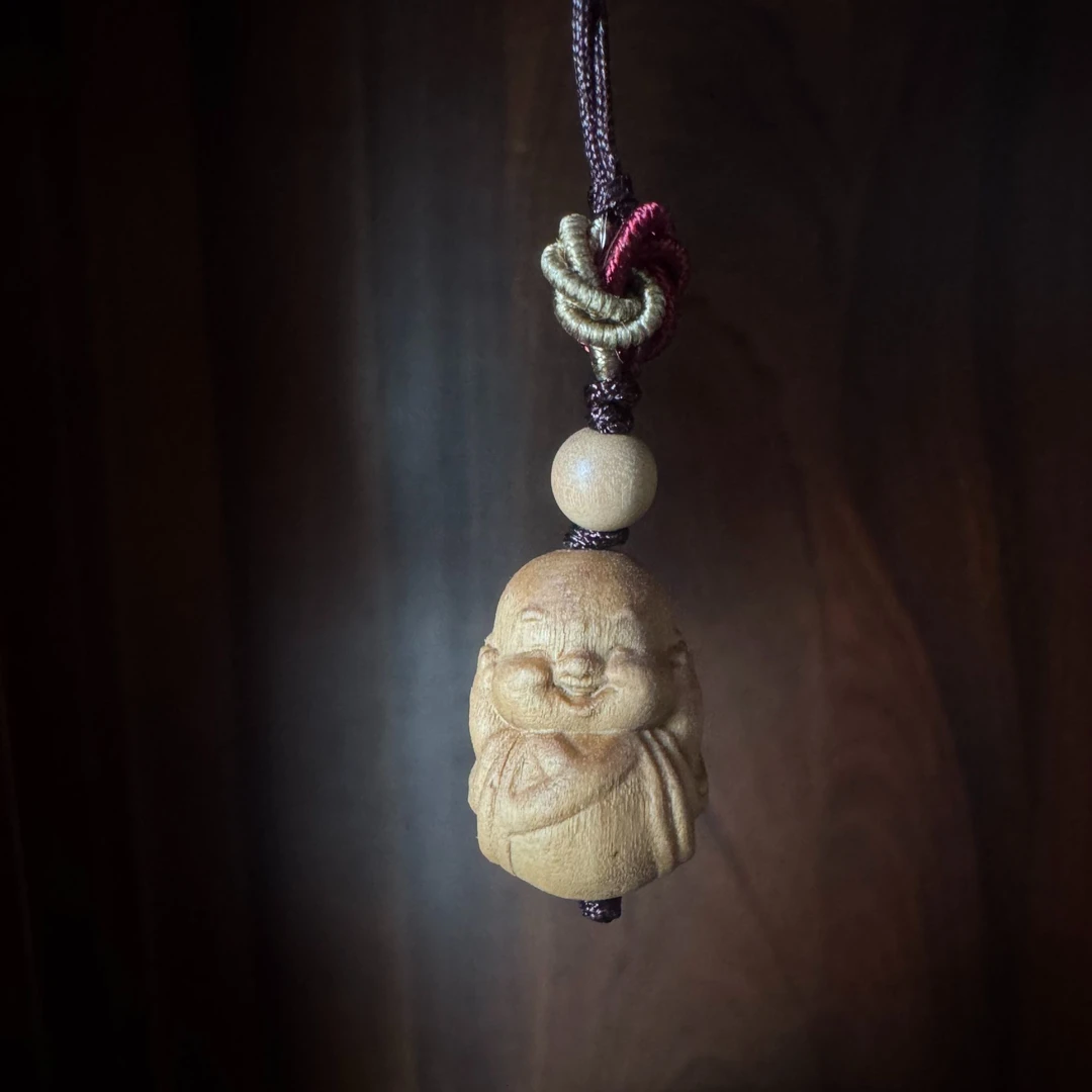 汇安印度迈索尔【不听小】手机挂件老山檀老料檀香挂件