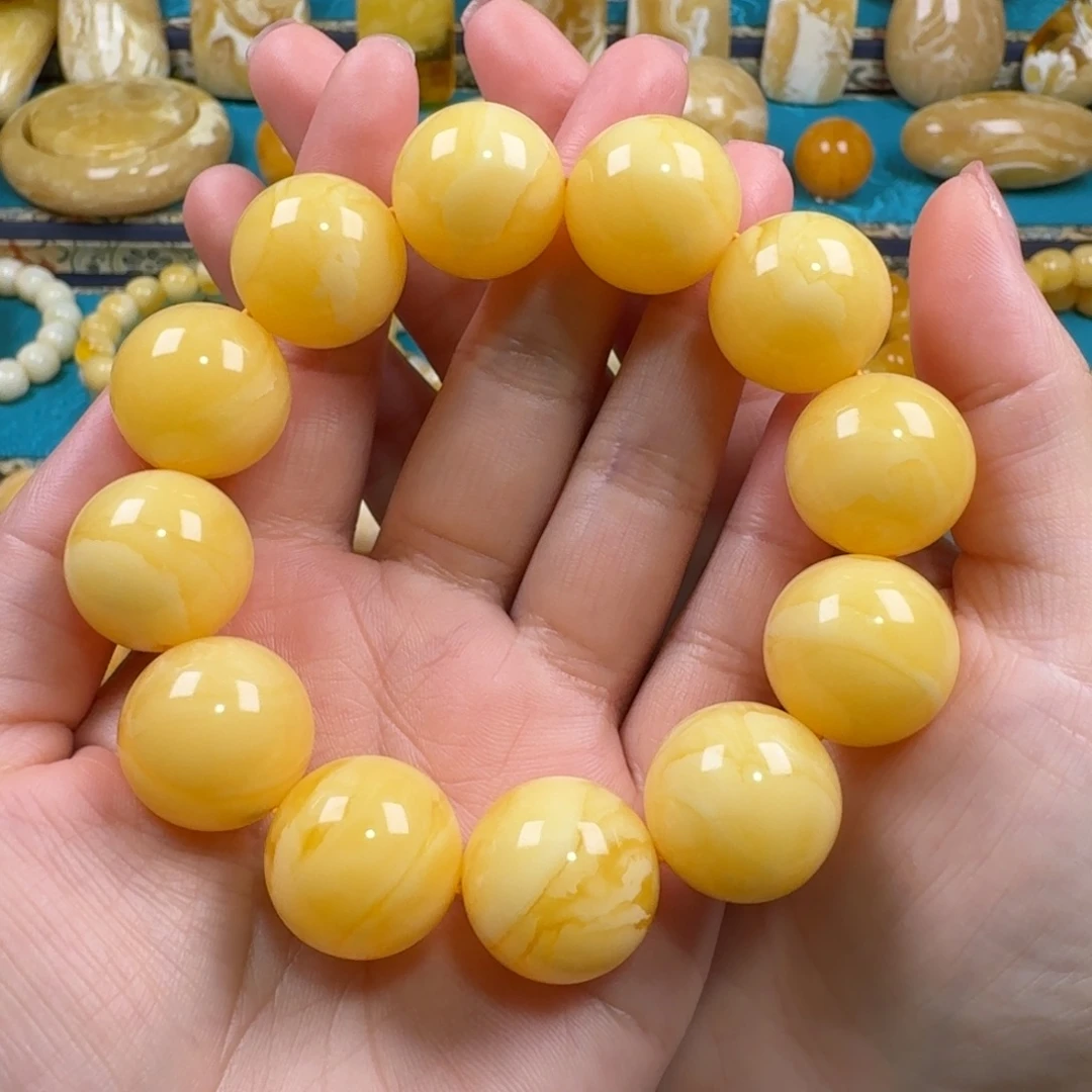 琥珀未镶嵌手链同料