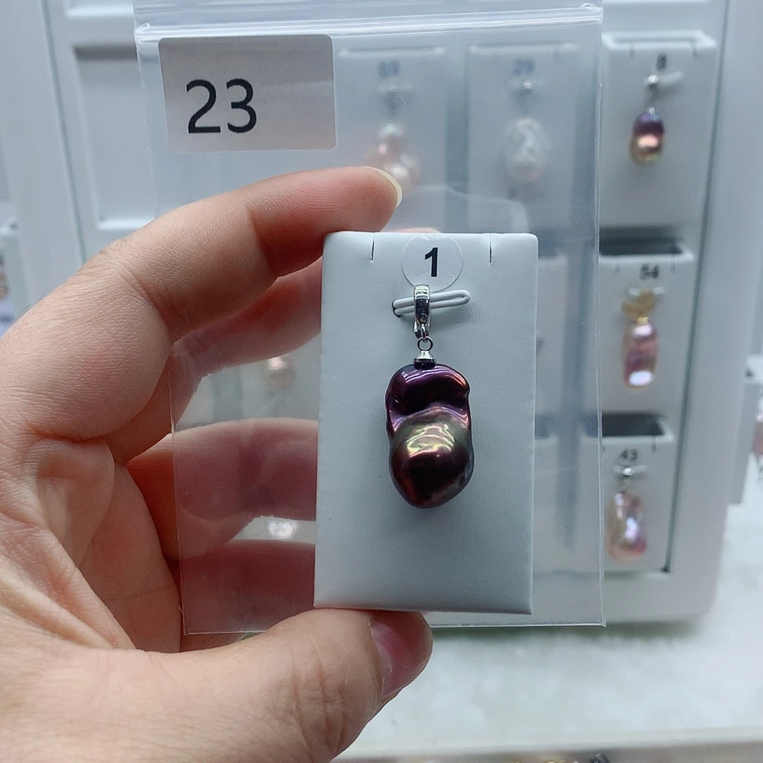 合金吊坠(不含链)淡水珍珠