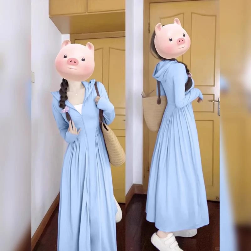 防晒裙长款全身防晒衣女夏2025新款防晒服薄款外套防紫外线修身裙