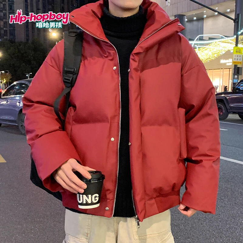 棉衣男士情侣保暖休闲冬季立领棉服嘻哈男孩韩版短款加厚外套上衣