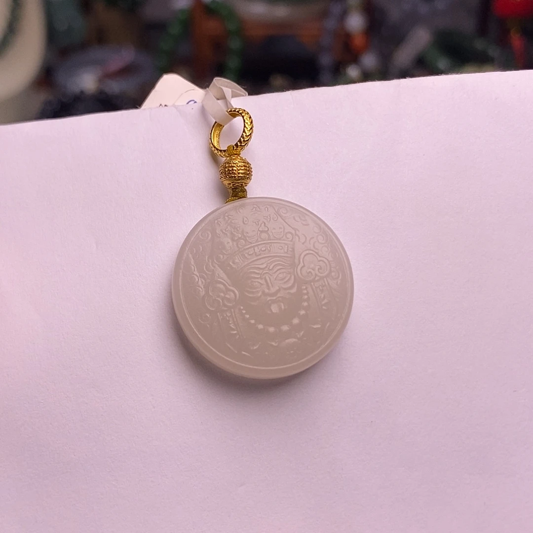 和田玉福利价熟藕粉扎基拉姆未镶嵌