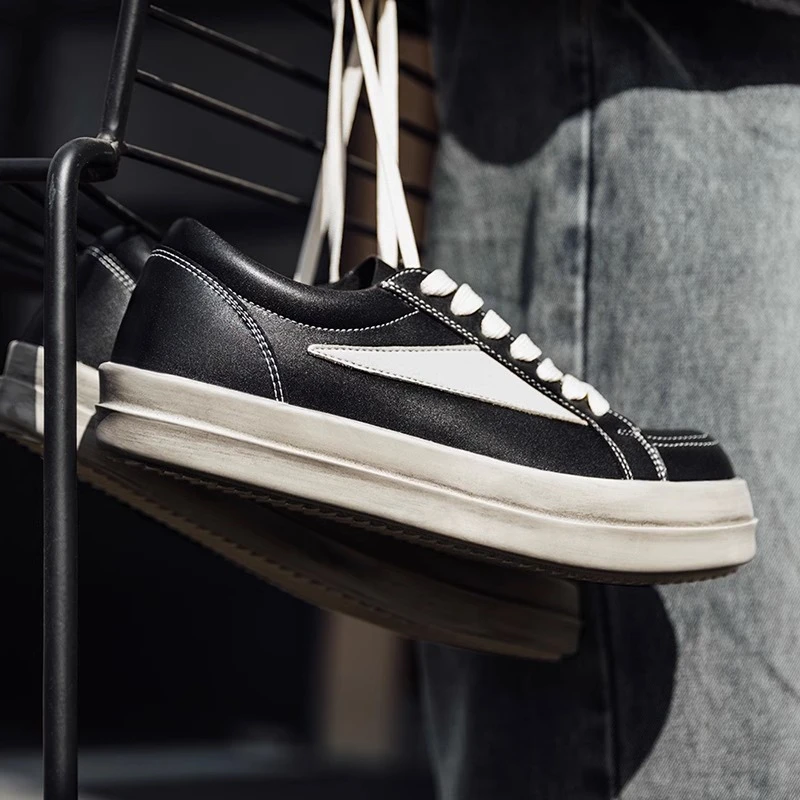 厚底板鞋百搭男鞋2025春季新款小众RO风运动休闲鞋复古百搭潮鞋子