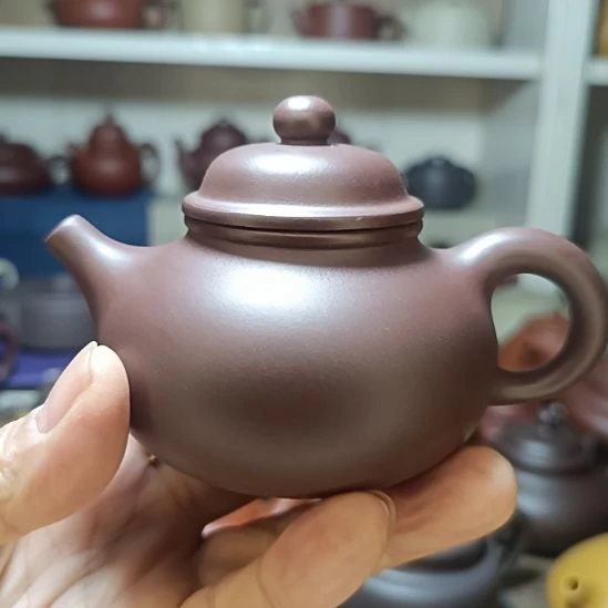 紫砂茶壶原矿底槽清容天220茶宠半手