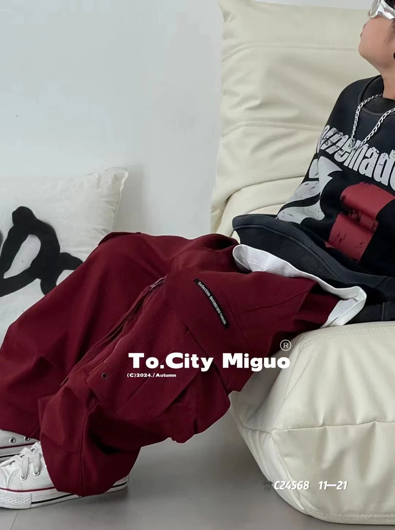 冬季一体绒百搭户外工装裤