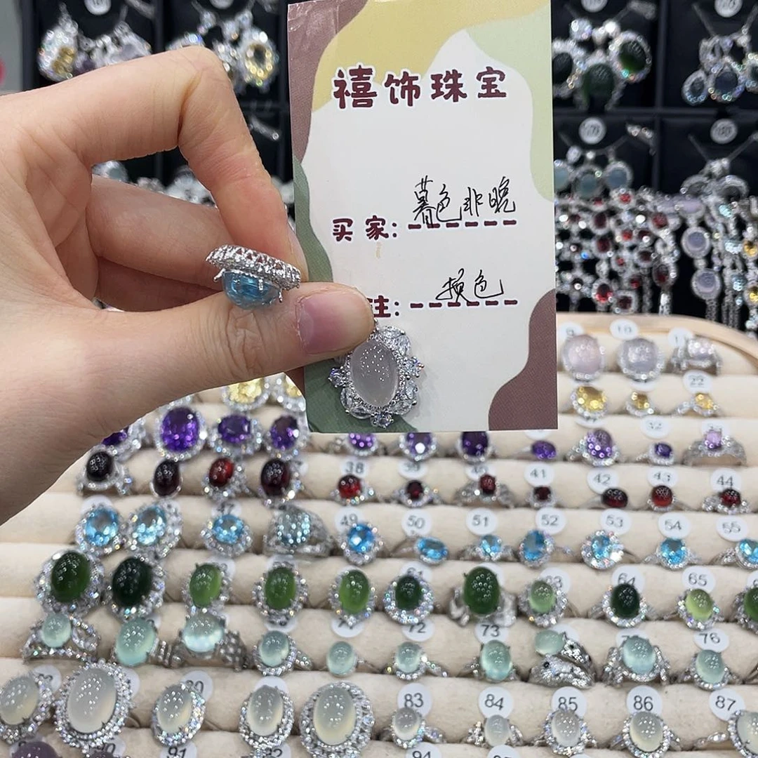 暮***晚颈饰托帕石银S925镶嵌吊坠