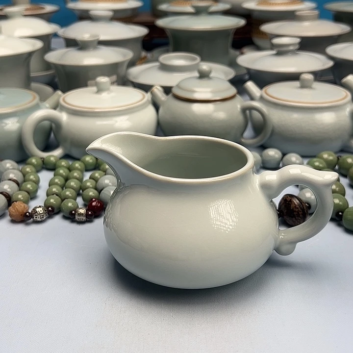 杯月白釉公道杯原矿原釉原产地