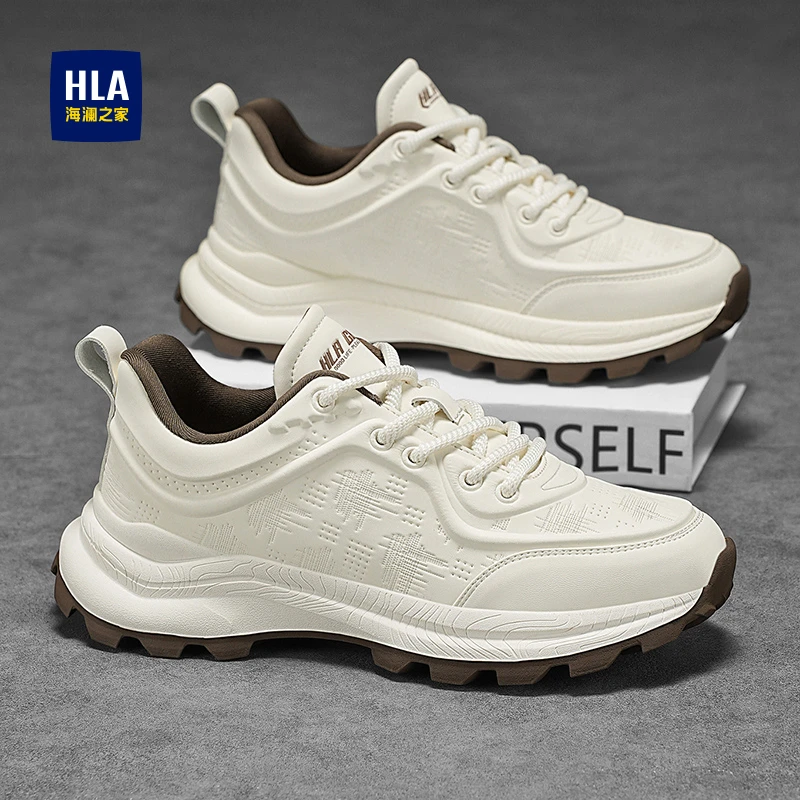 HLA/海澜之家男鞋新款秋季软底轻质运动休闲鞋厚底防滑男士休闲鞋