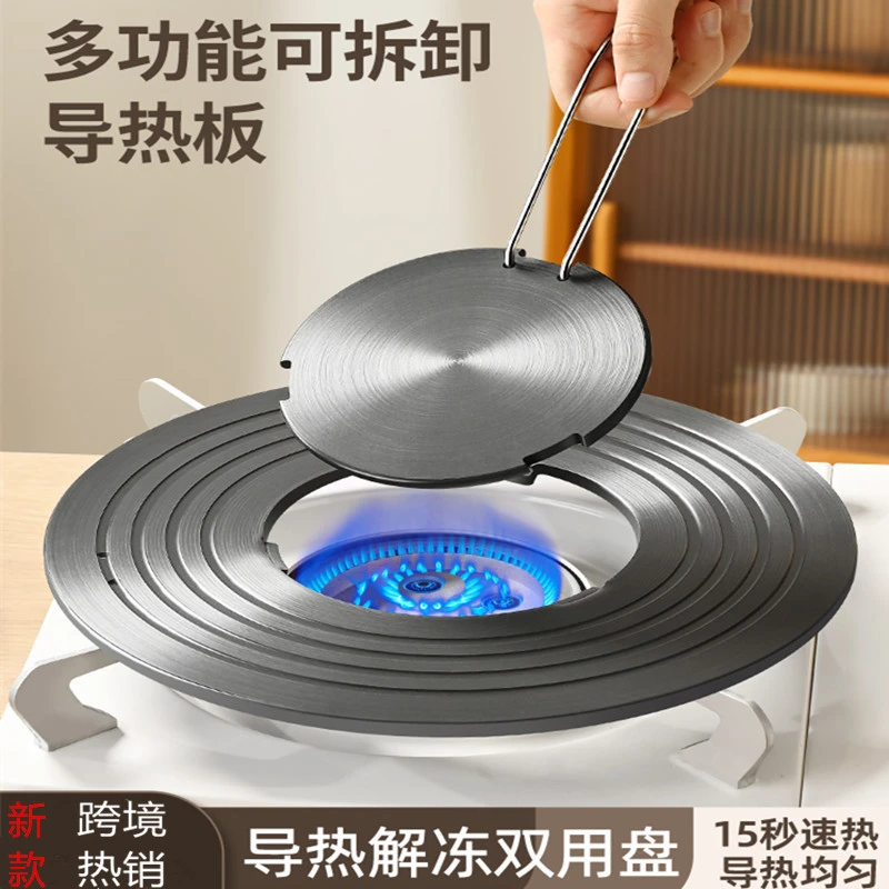 新款导热盘可拆卸解冻盘燃气灶煤气灶防烧黑锅锅底隔热明火导热板