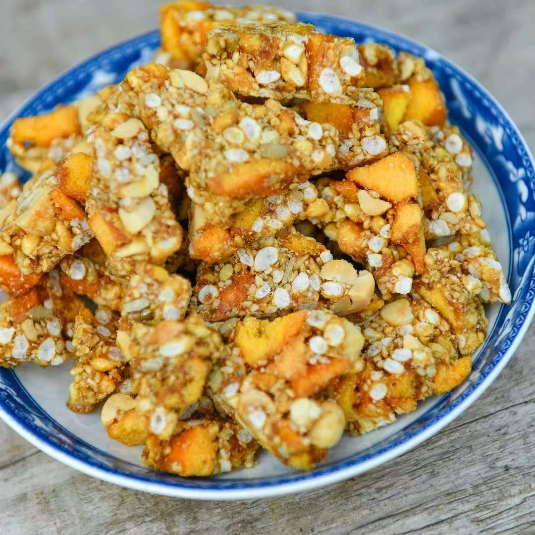 （秋田里）小时候的零食四川特产农家传统手工自制火米糖（红苕麻糖）