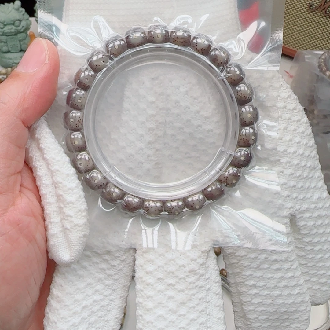 手串星月菩提灰冰玻璃体针尖星9*8