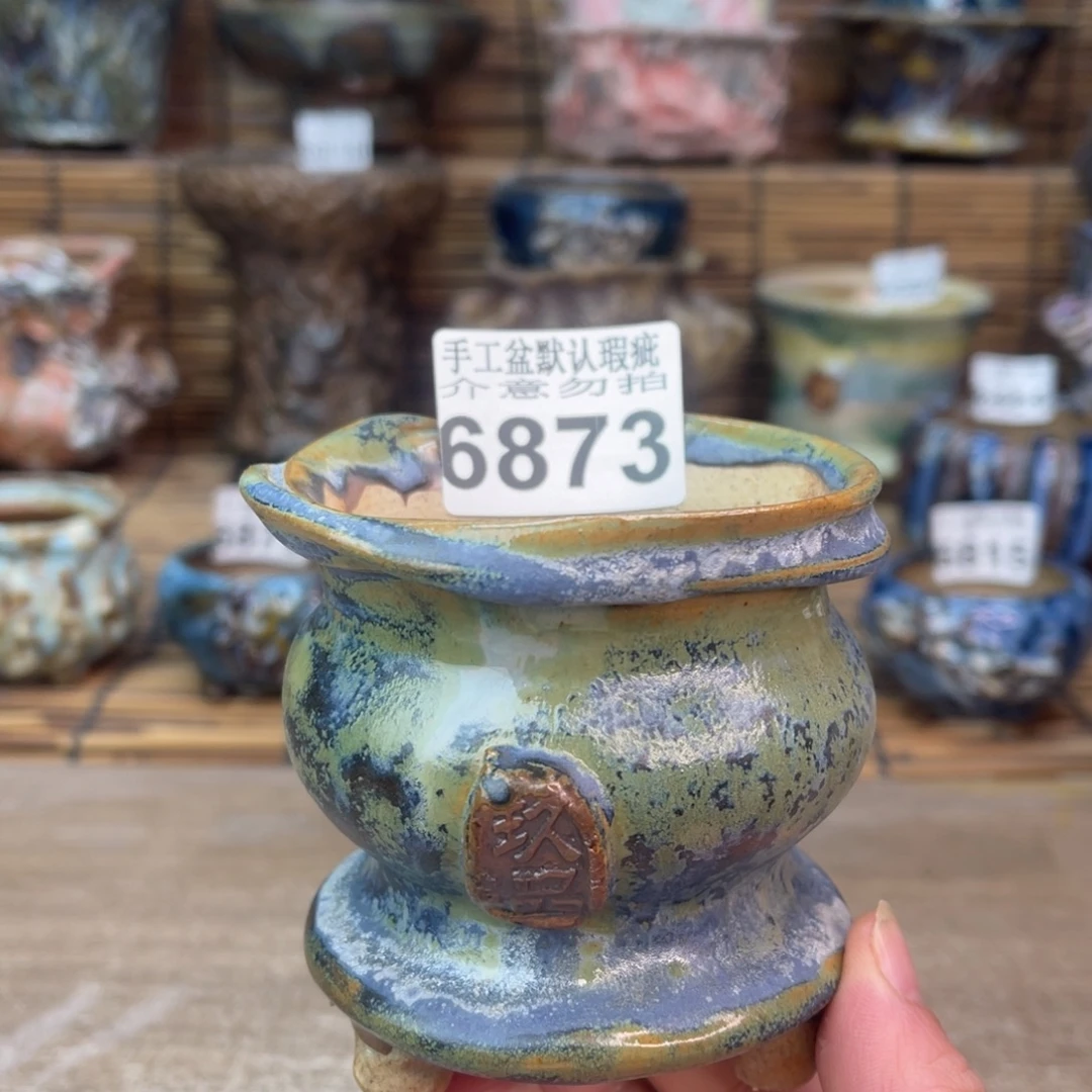 手工花盆默认瑕疵完美者勿拍