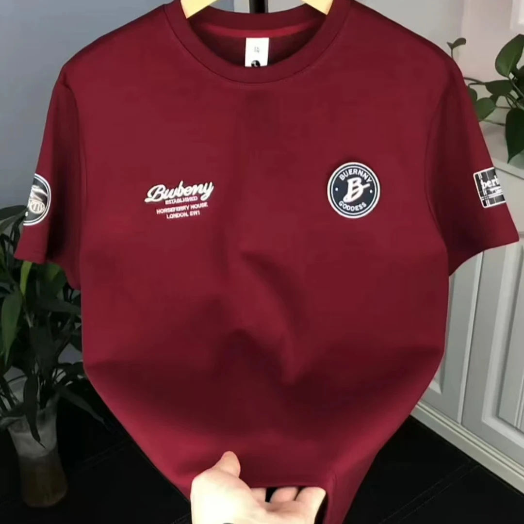 2025男士新款轻奢痞帅气质潮流百搭T恤时尚修身帅气高级感休闲