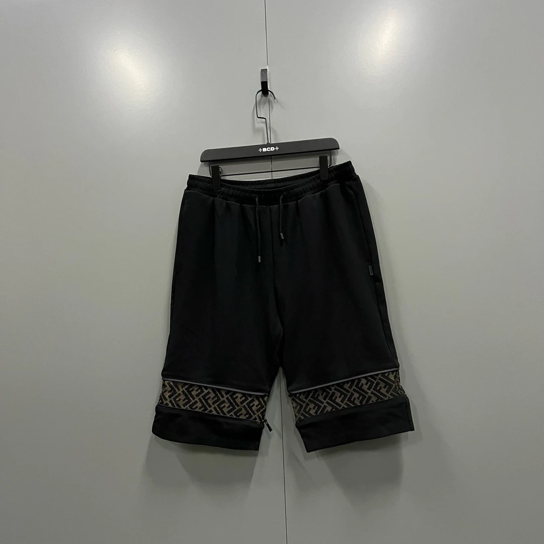 未使用 FENDI/芬迪 y3 网纱双F拼接短裤 46码/全新/008650
