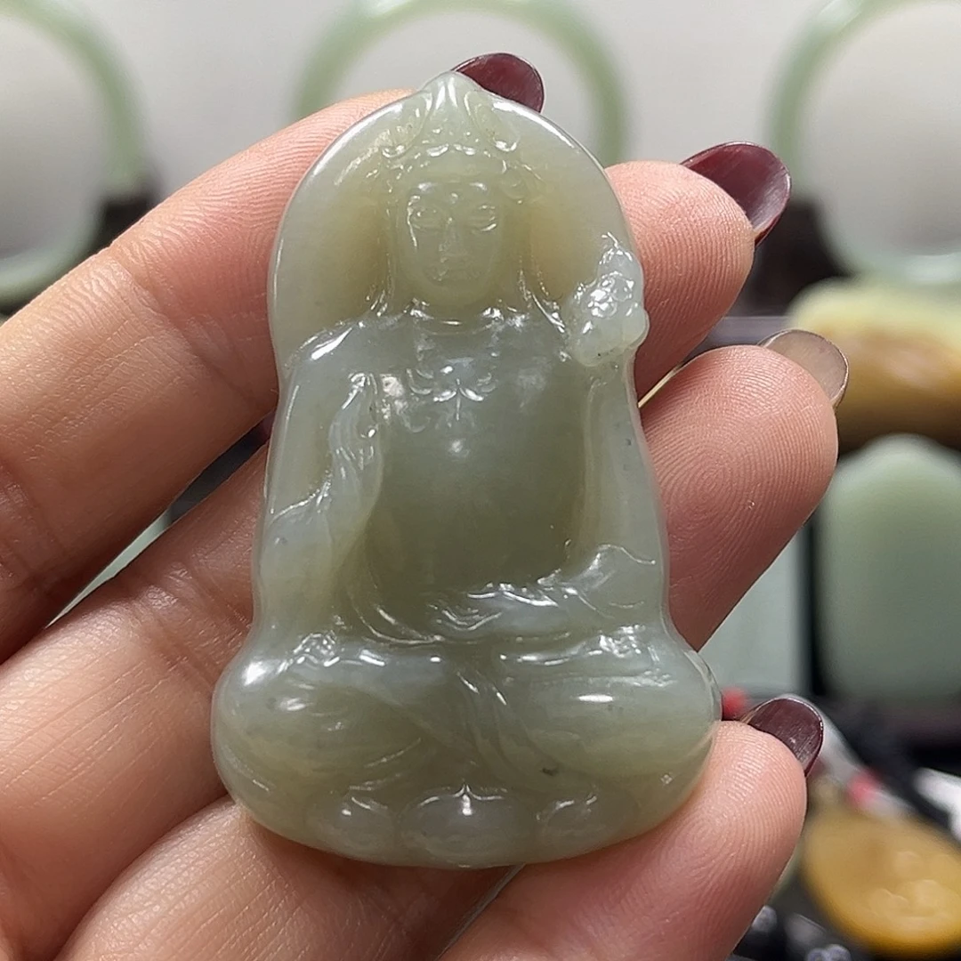 和田玉（青白玉）未镶嵌吊坠(不含链)