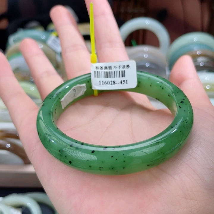 和田玉手镯未镶嵌27 56.57