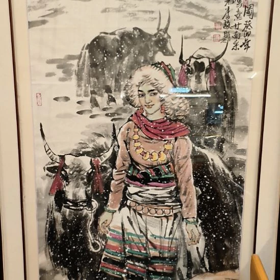 国画8平尺人物画作精品