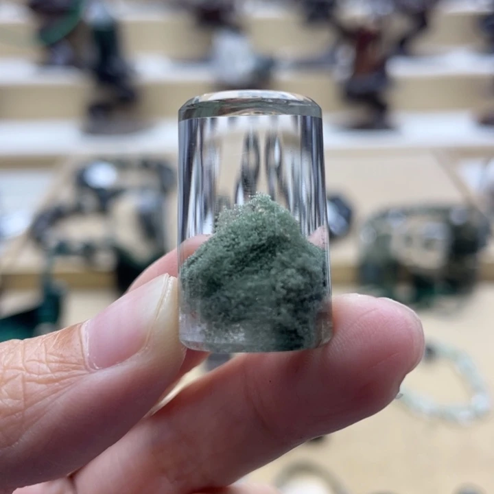 未镶嵌吊坠(不含链)水晶绿幽灵吊坠