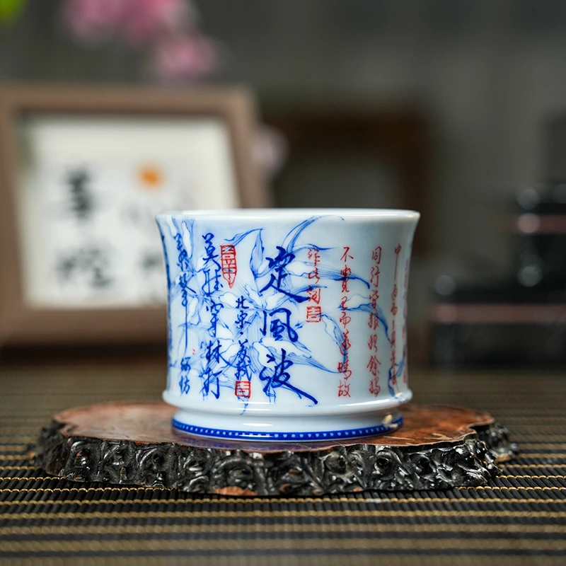 【栗子严选】(预售十五天)画堂春雪景定风波杯（htc935）