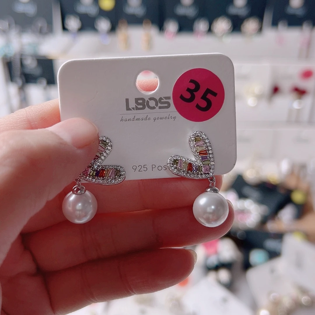 锆石纯铜合金耳环