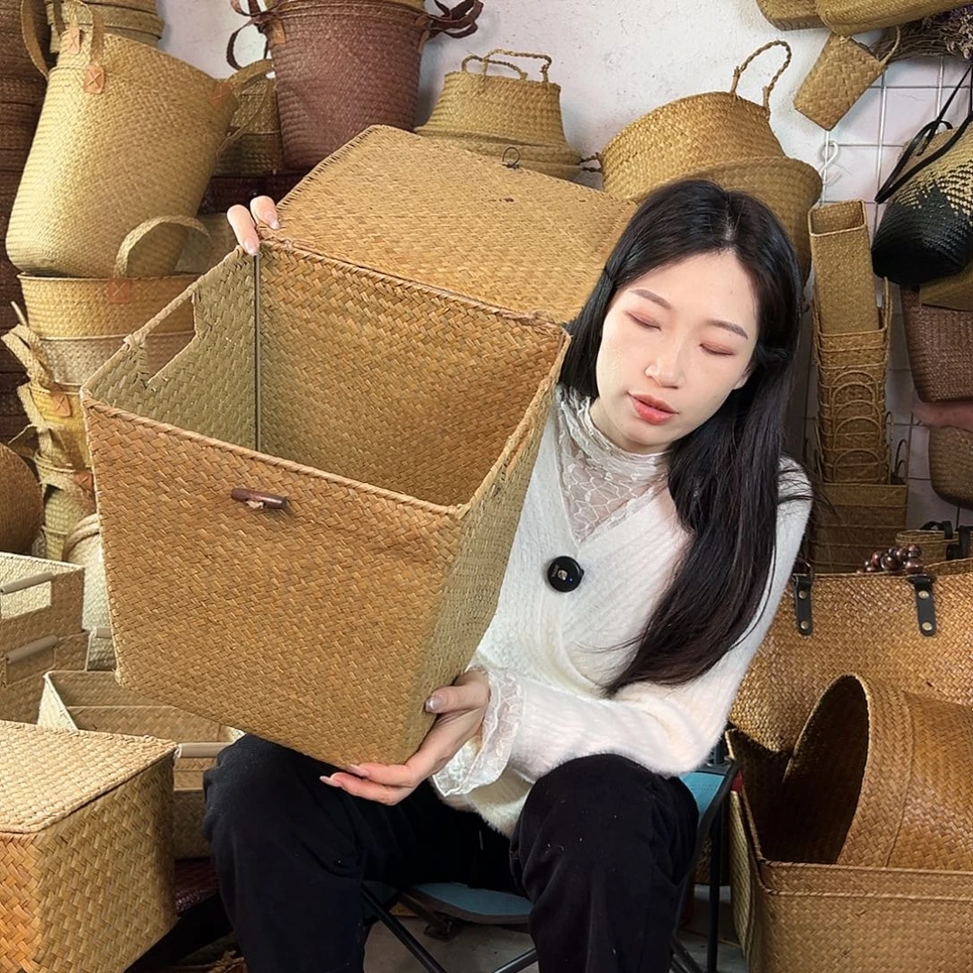 草编草编包/草编收纳盒微瑕疵