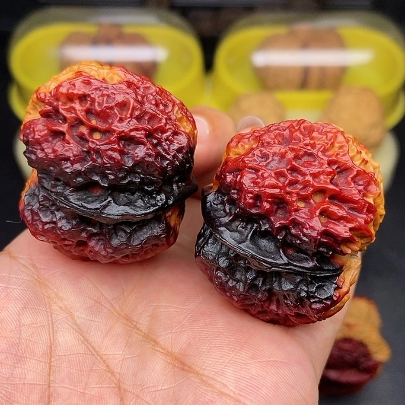 【闪购商品】文玩核桃把件42尺七彩火麒麟金蟾