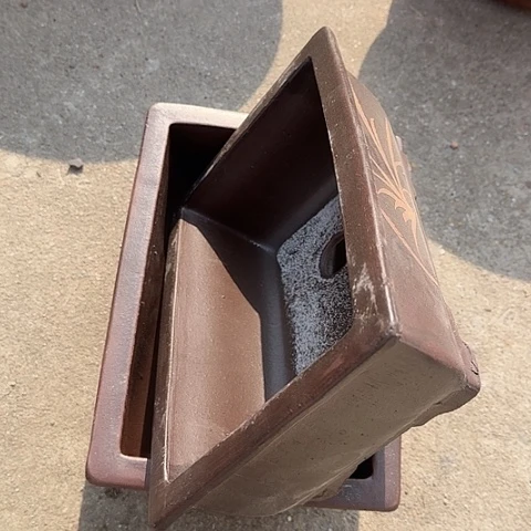 紫砂宜兴紫砂26+26棕色马槽