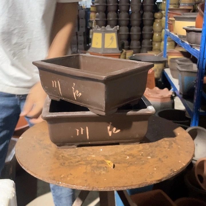 26-26棕色马槽花盆花盆