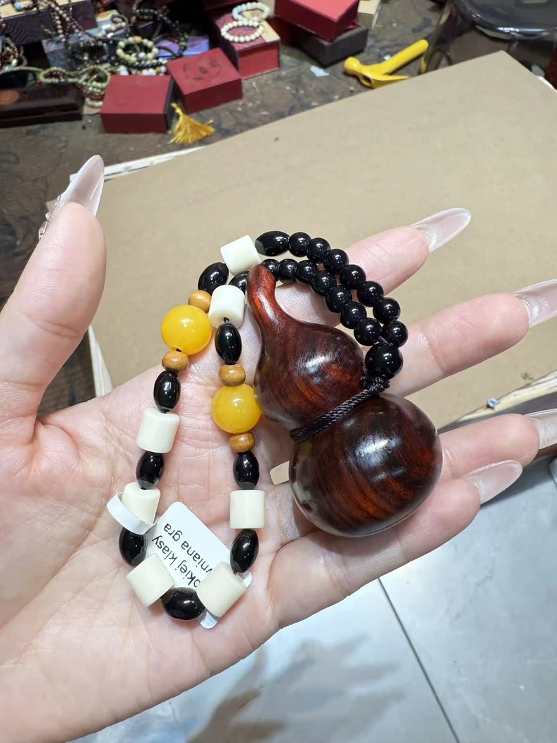 木质手把件葫芦无礼盒S0067