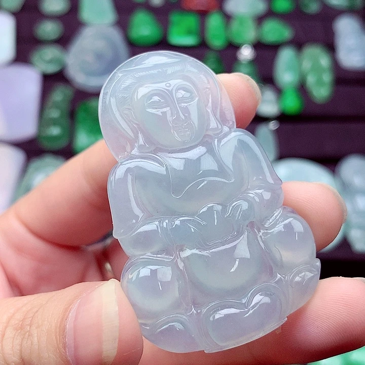 翡翠未镶嵌吊坠(不含链)观音