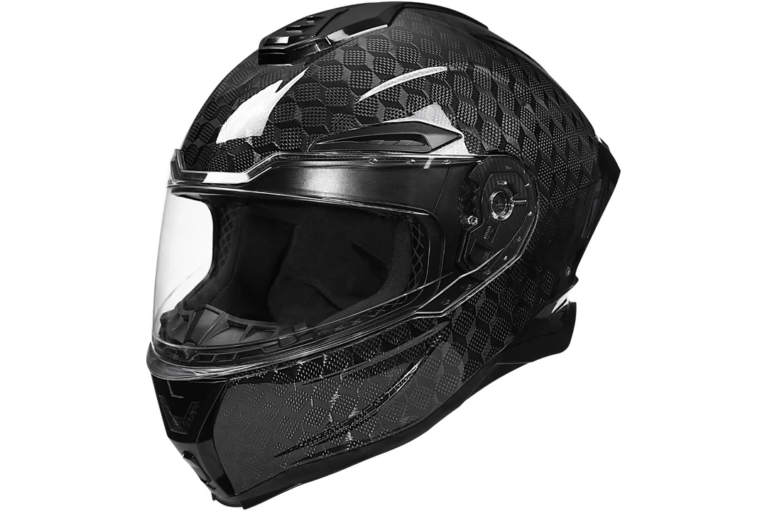 【碳纤维全盔-水立方】碳纤维单镜大尾翼全盔男女通用3C覆式四季盔