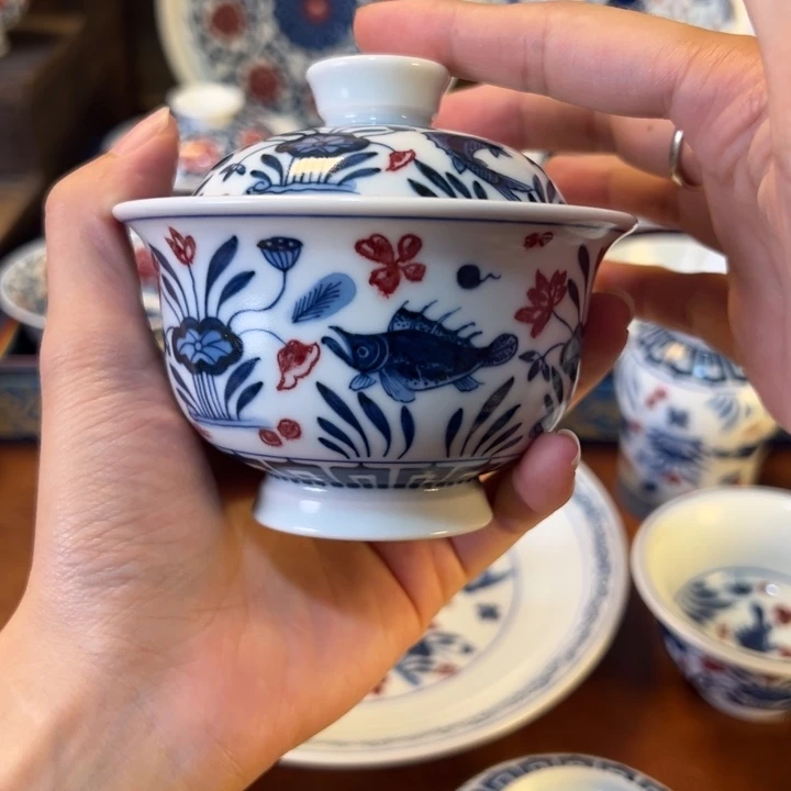 摆件景德镇陶瓷茶器百宝箱陶瓷