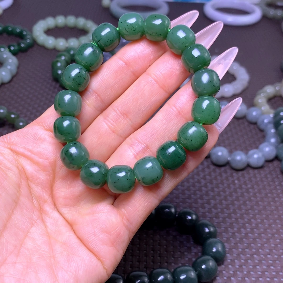 和田玉未镶嵌手串卡12