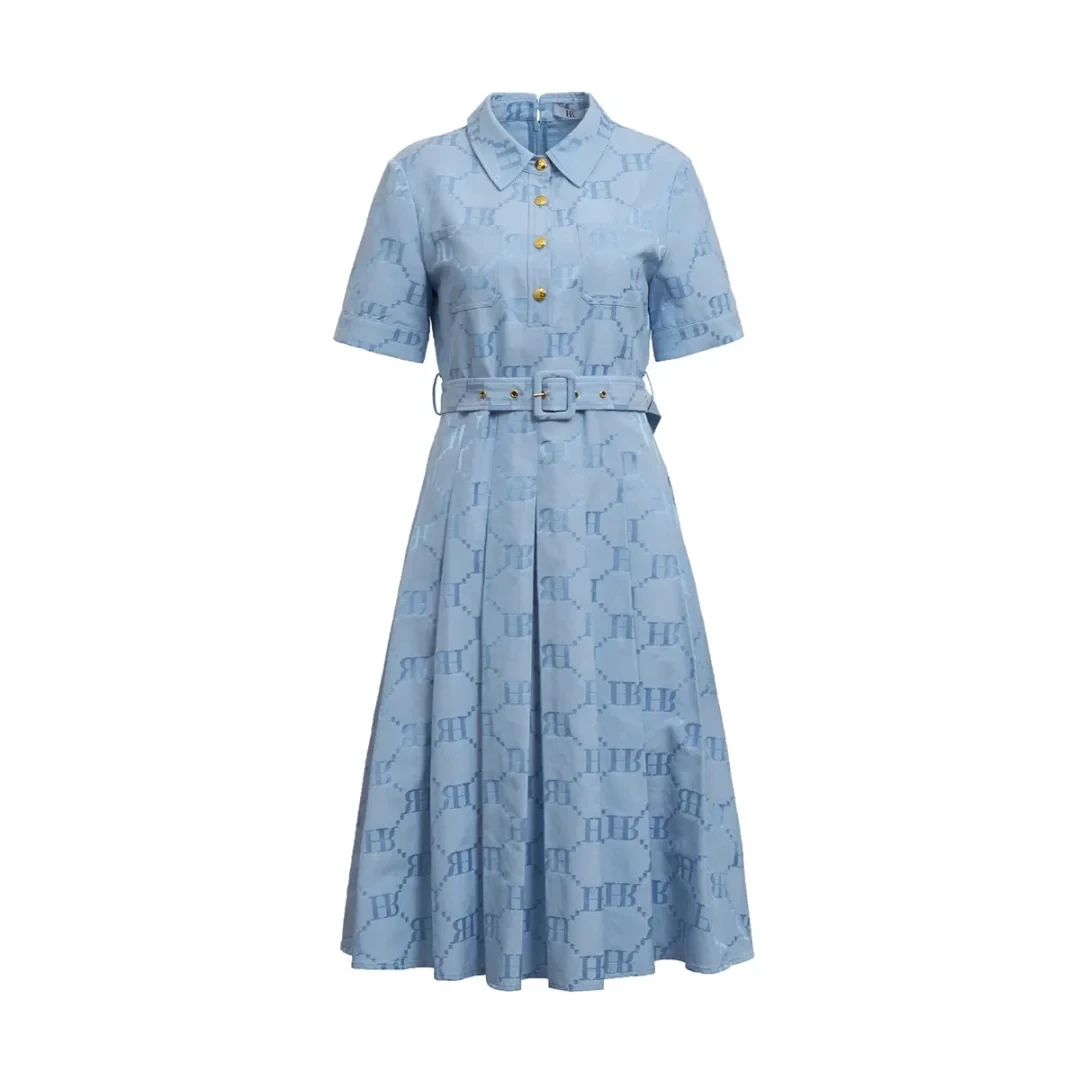 【白贴 600- 799 】连衣裙显瘦气质蓝色时尚休闲女士夏季收腰碎花