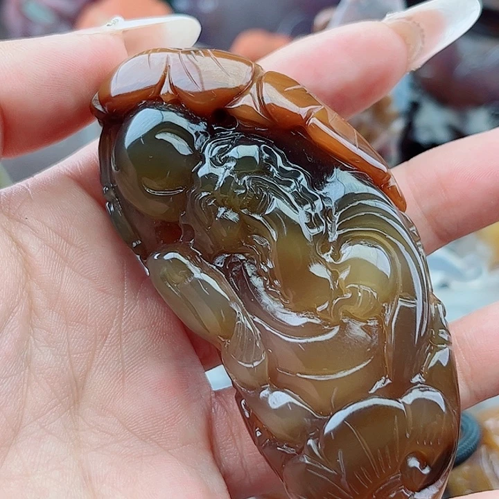可***爷玛瑙未镶嵌手饰吊坠