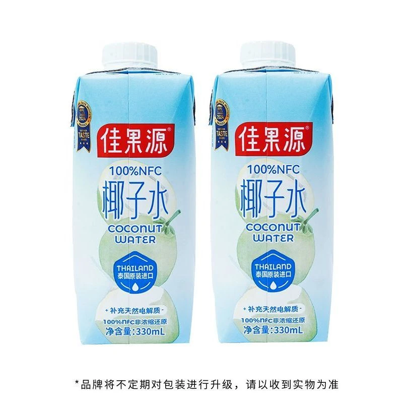 佳果源椰子水饮料果汁东北100%NFC330ml补充天然电解质纯椰子水