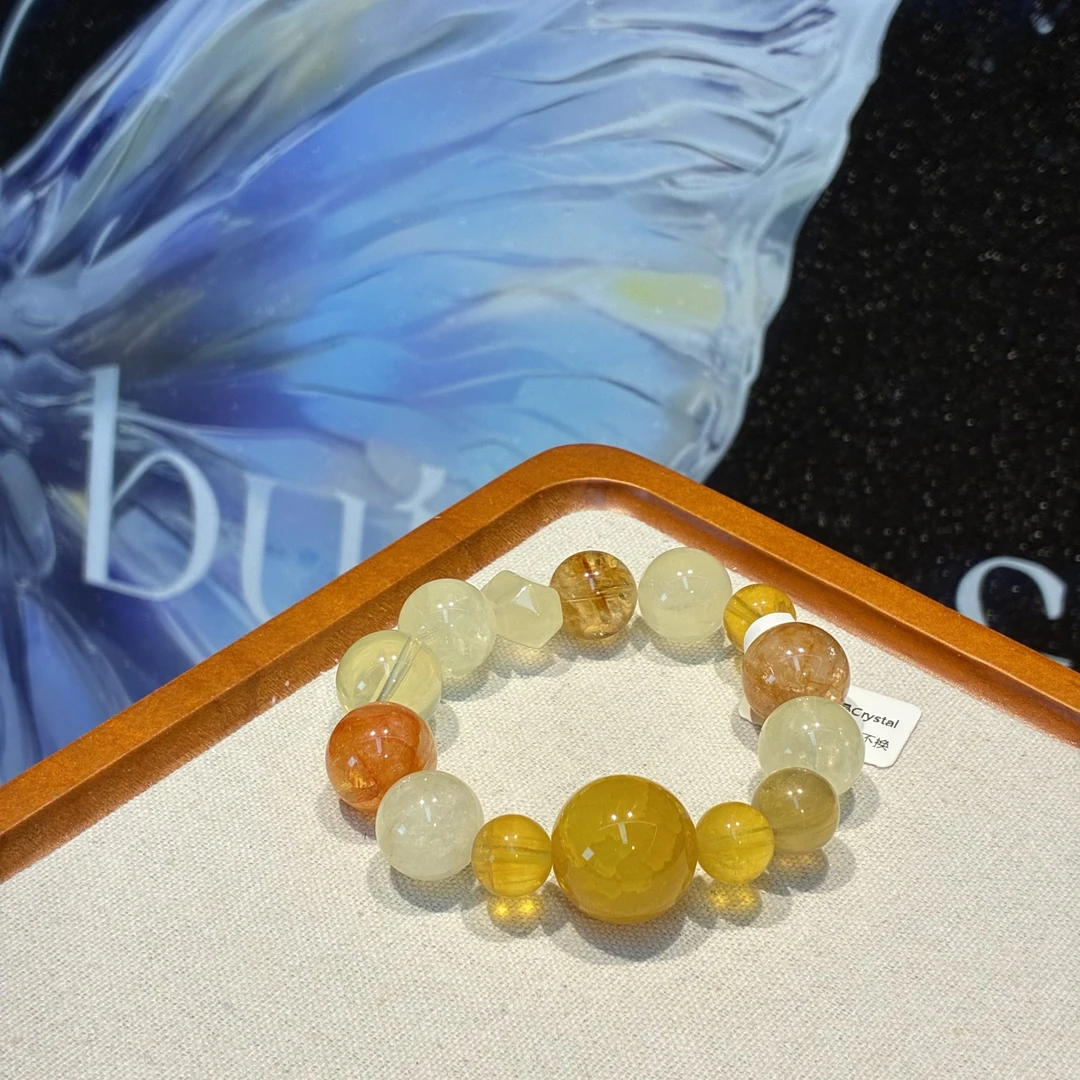 【直播间专属】多宝黄水胶花-水晶手串多样性发其一1790