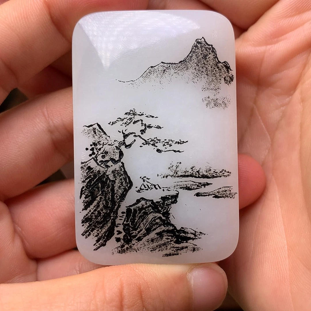 和田玉未镶嵌挂件