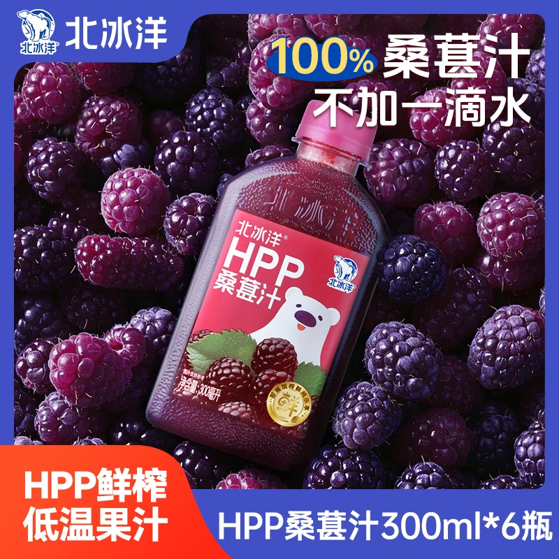 北冰洋HPP桑葚汁300ml*6瓶