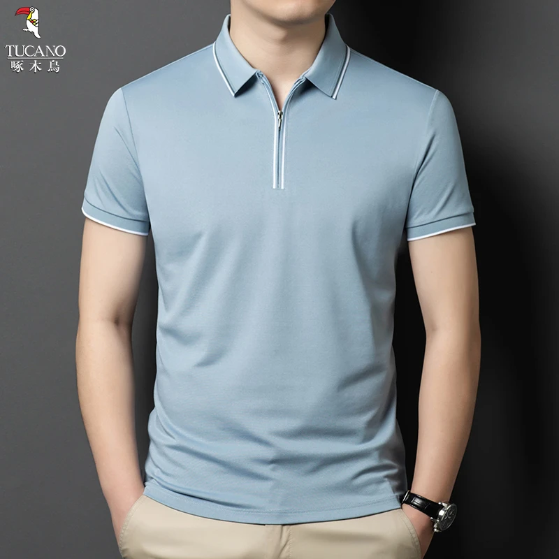 啄木鸟2025年春夏季新品时尚百搭潮流亲肤舒适男士T恤