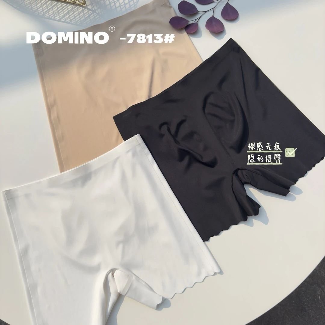 「波浪边贴胶」粉底液隐形无痕打底安全裤7813