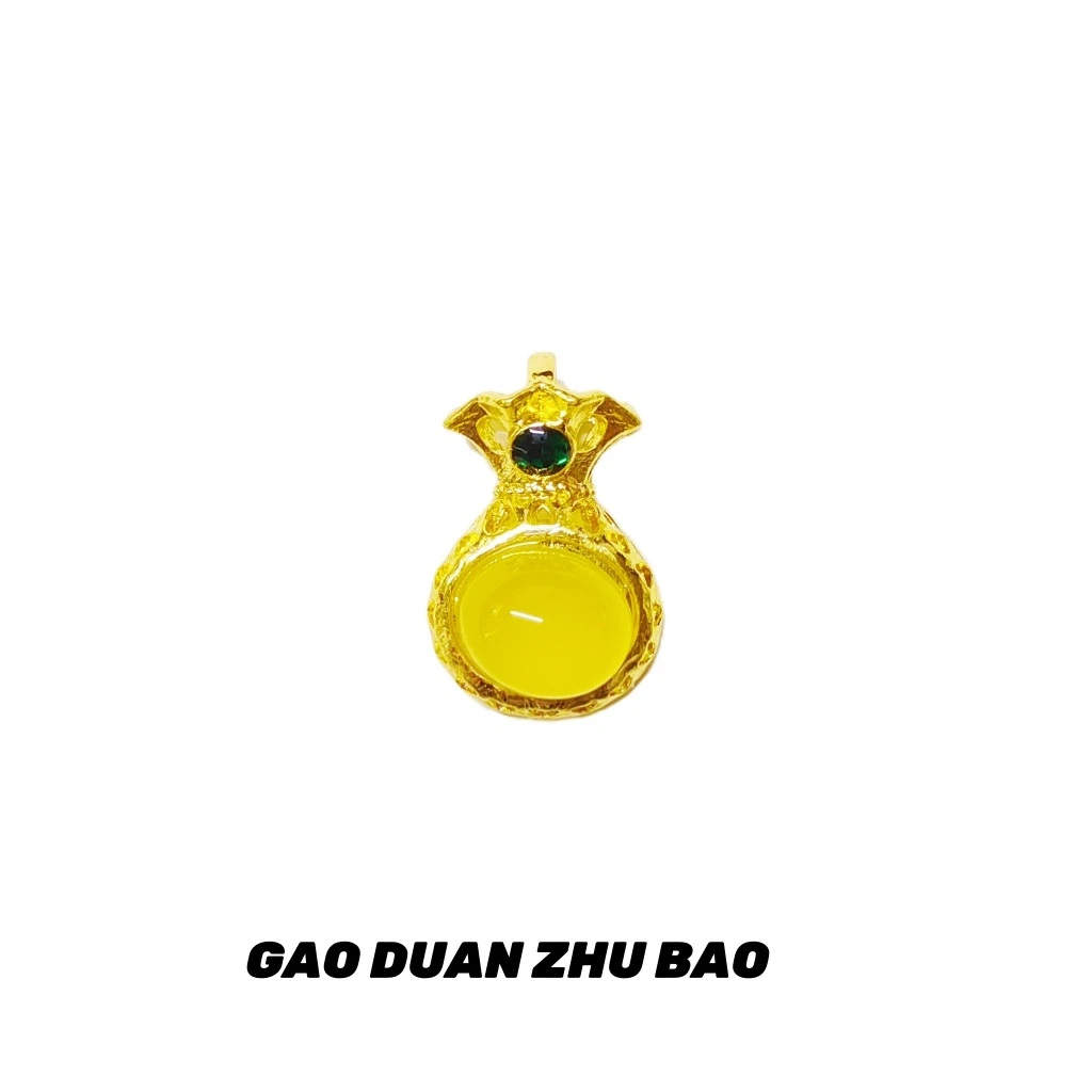 【兰总专属】袋袋有福玉髓合金镶嵌吊坠BM-S054（赠合金链）