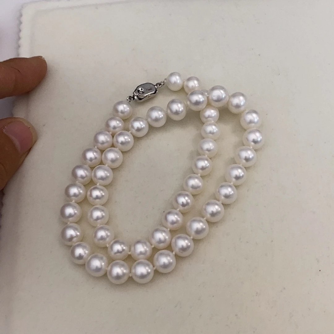 淡水珍珠银S925镶嵌颈饰