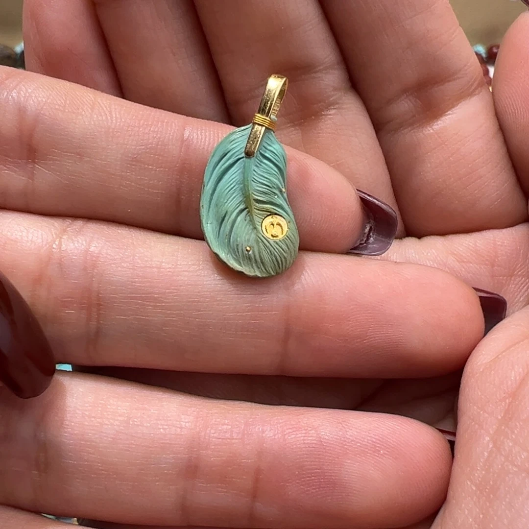 绿松石戒指18K金镶嵌配件