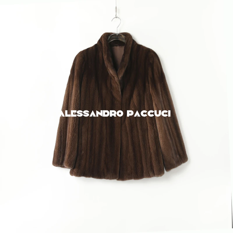 SAGA✖AP洛哥44062CS【霜界】进口水貂全抽桑蚕丝内里皮草外套 24冬